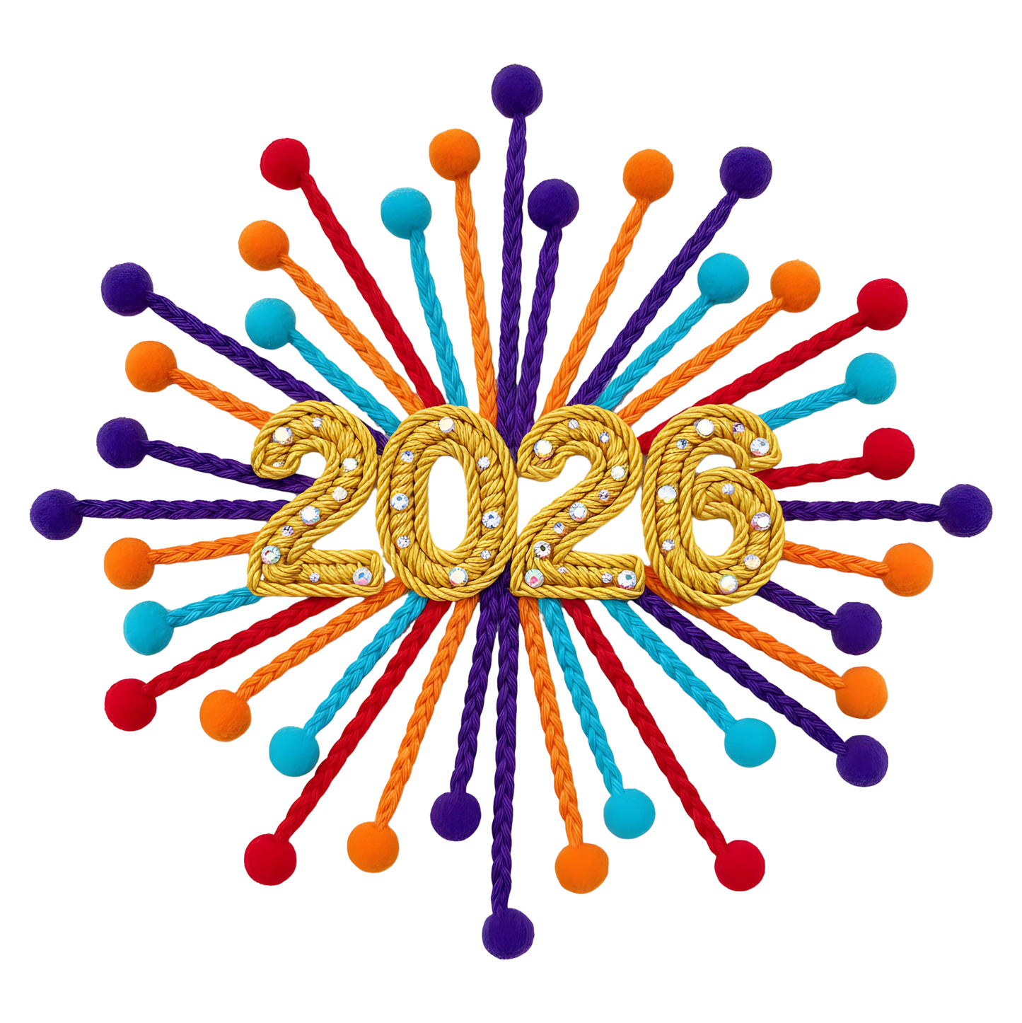 Crochet 2026 Happy New Year Fireworks