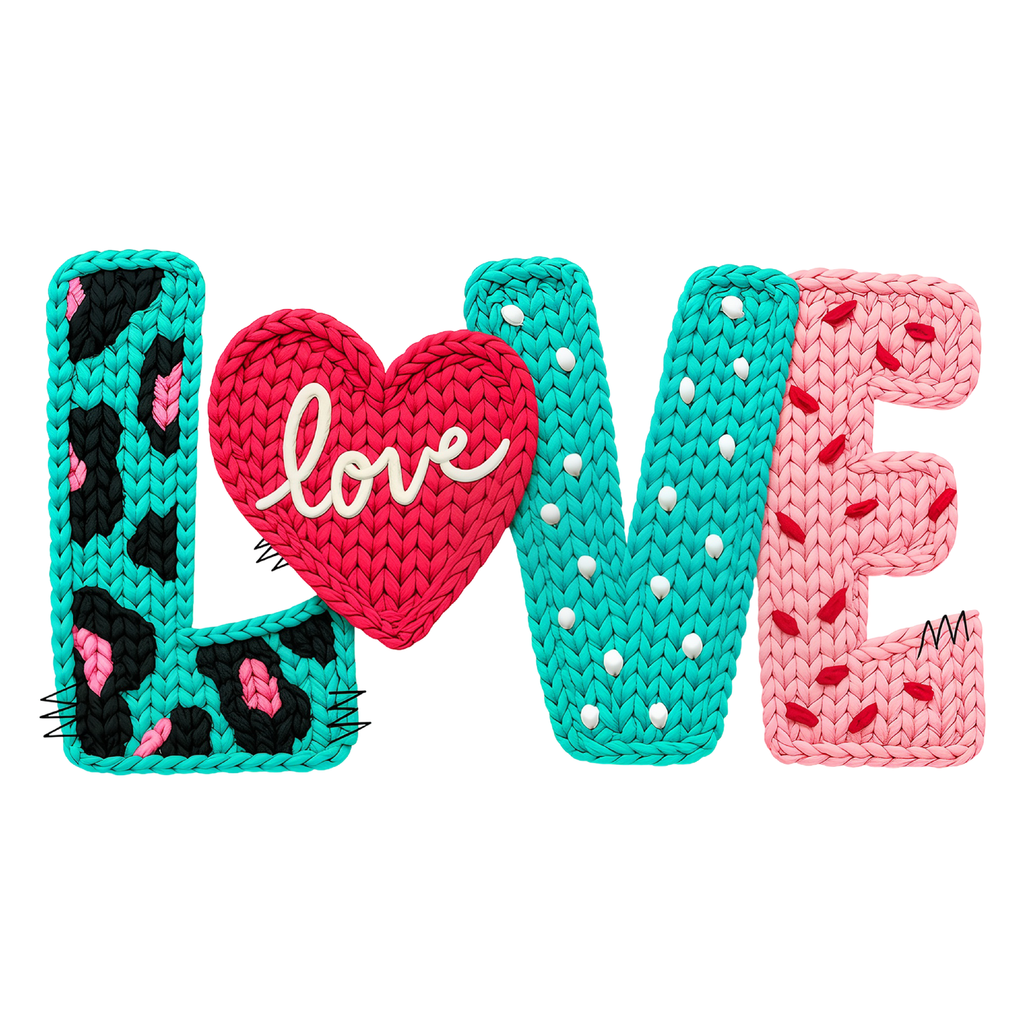 Crochet Yarn Valentine Love