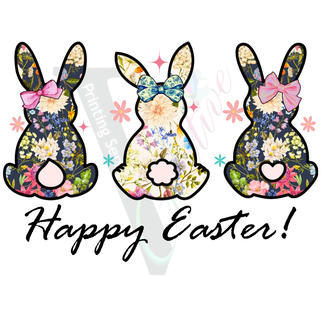 Easter Coquette - Happy Easter Flower Bunnies