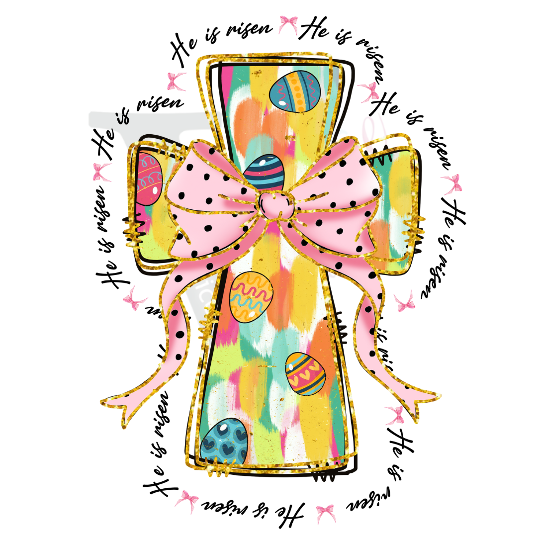 Easter Coquette - He is Risen Cross