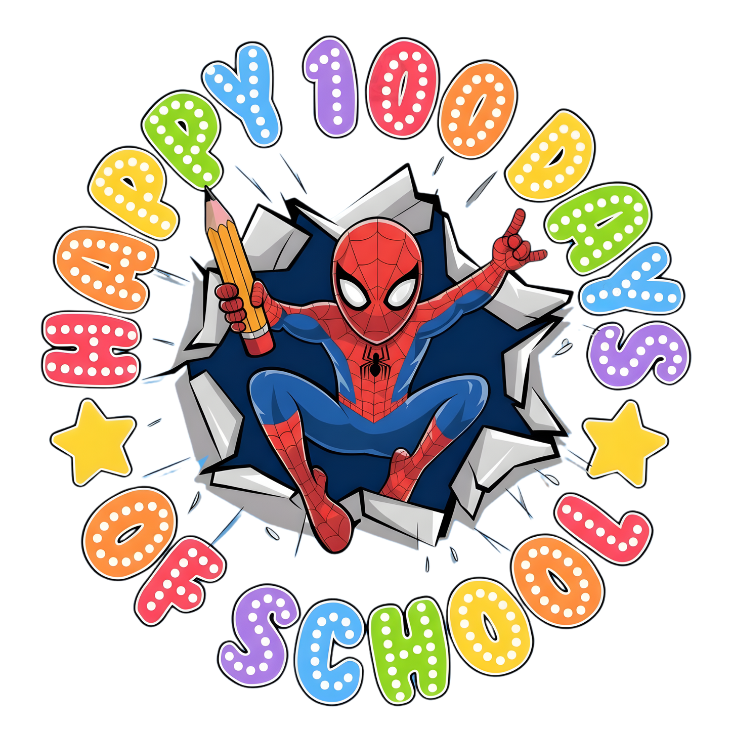 Spider Man Happy 100 Days of School