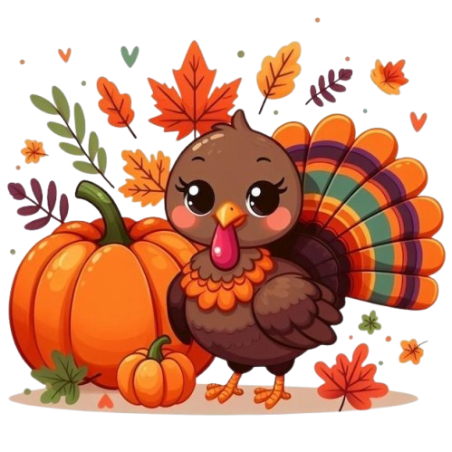 Turkey and Pumpkin