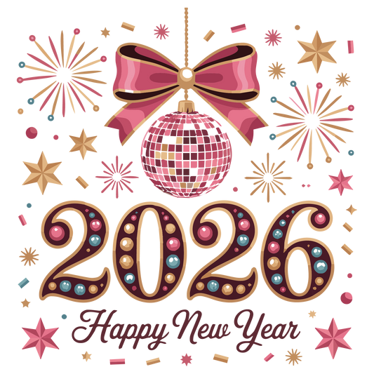 2026 New Year Pink Bow