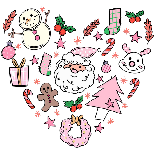 Christmas Heart Pink
