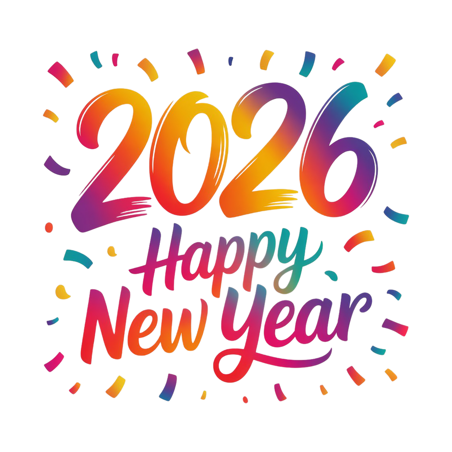 Colorful Happy New Year 2026