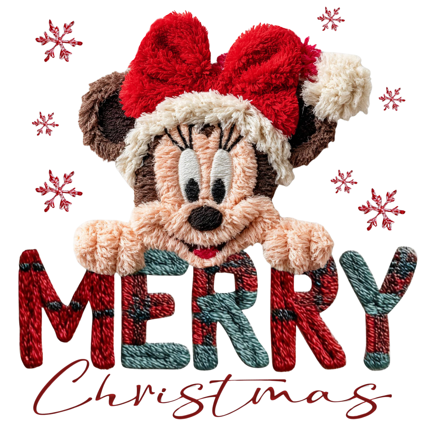 Crochet - Minnie Merry Christmas Red Bow