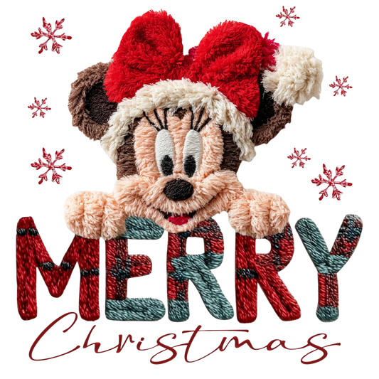 Crochet - Minnie Merry Christmas Red Bow