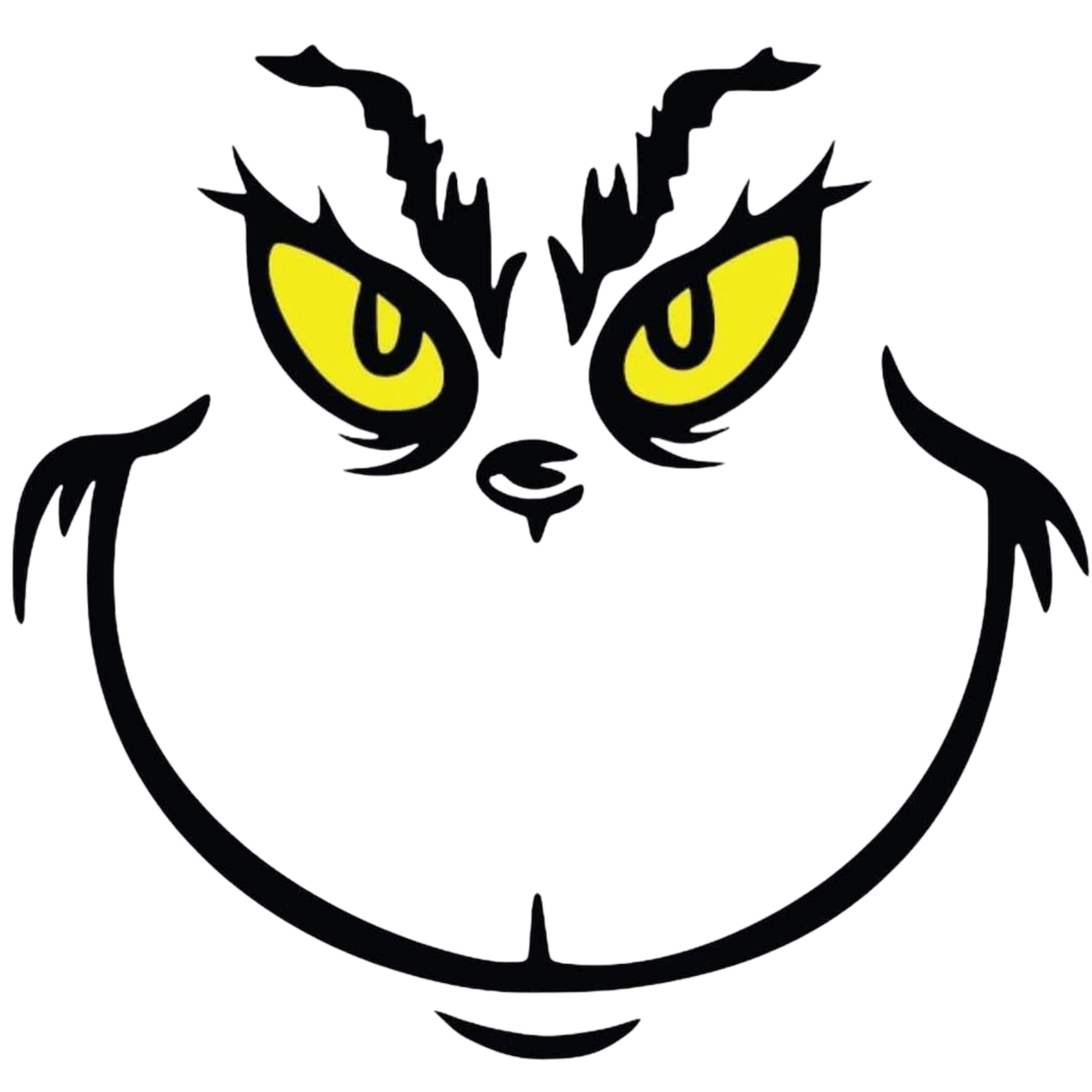 Grinch Face with No Background