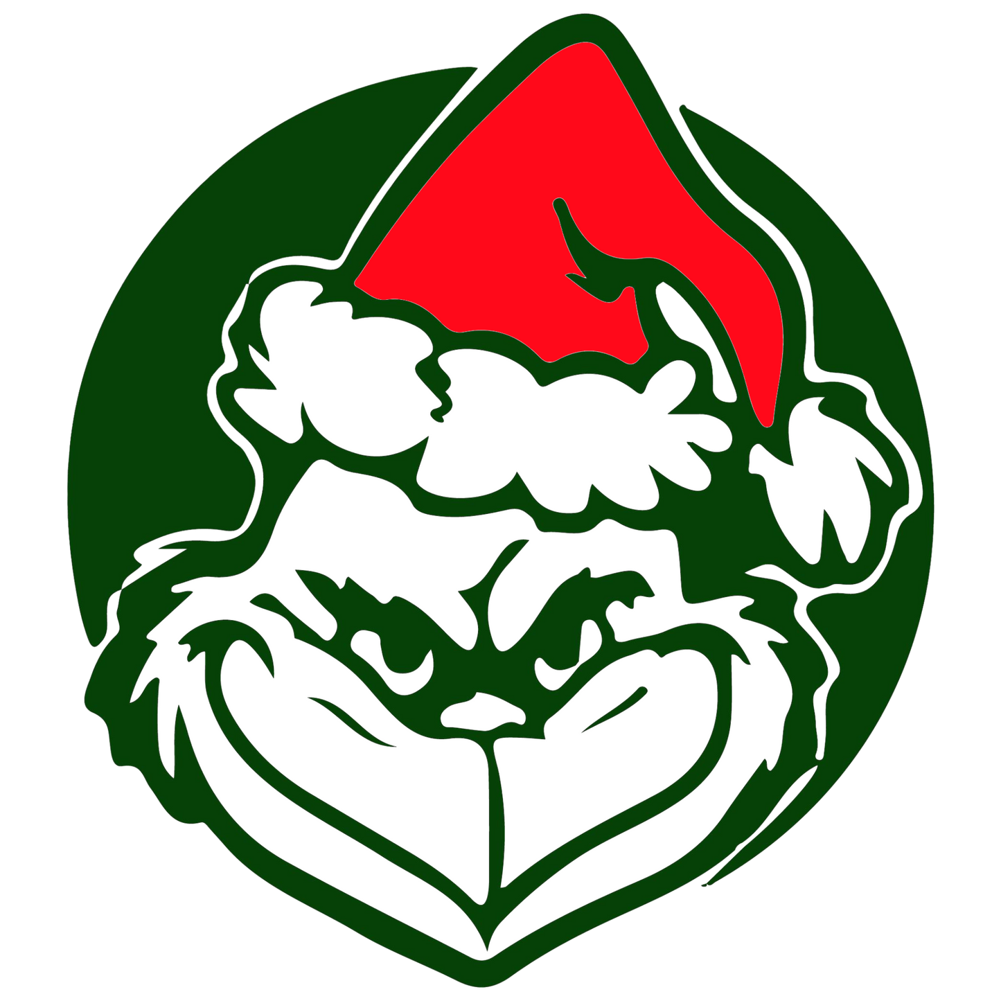 Grinch Logo with Red Hat