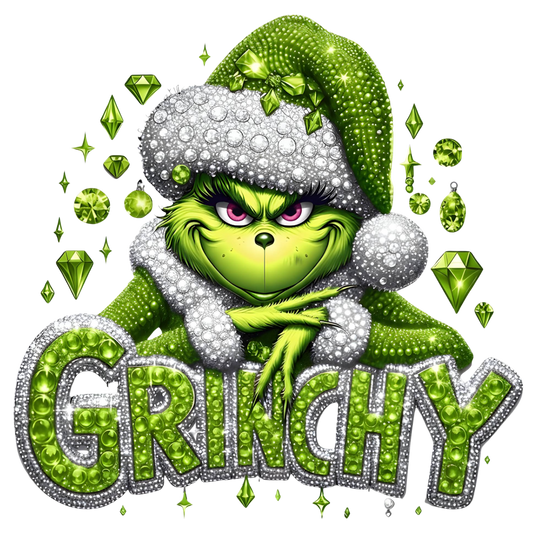 Grinchy Green Rhinestones