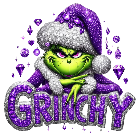 Grinchy Purple Rhinestones