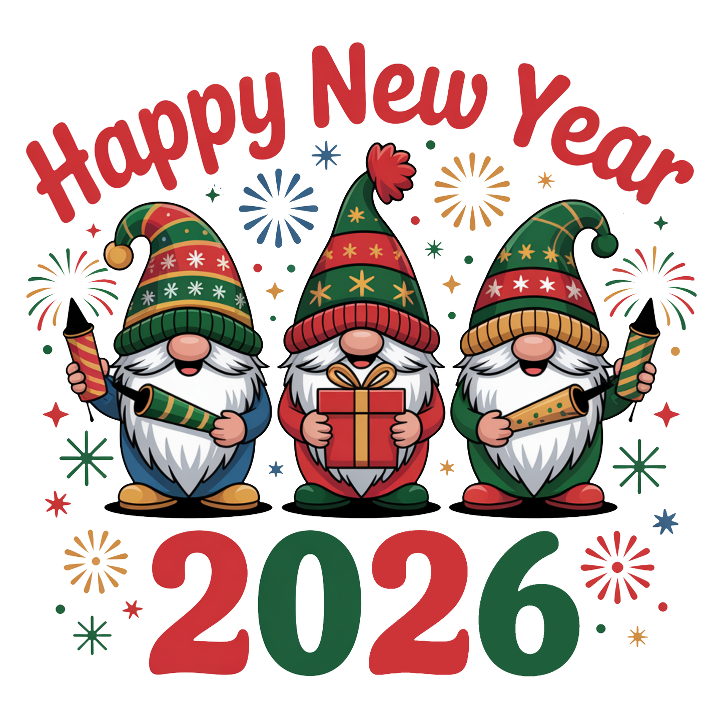 Happy New Year 2026 Gnomes
