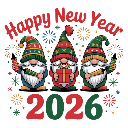 Happy New Year 2026 Gnomes