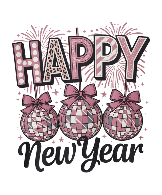 Happy New Year Disco Pink