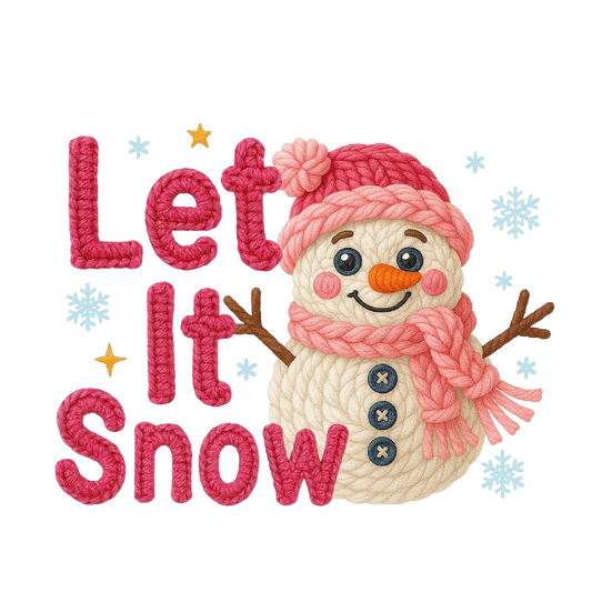 Let it Snow Snowman pink