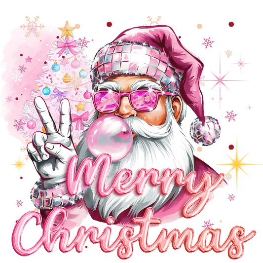 Merry Christmas Pink Santa