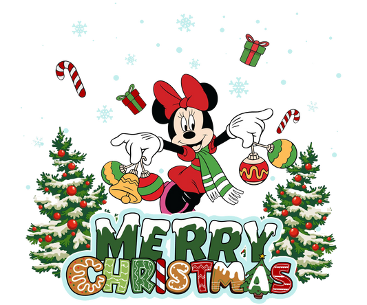 Minnie Mouse Merry Christmas Snow