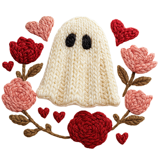 Rose Flower Heart Ghost Valentine