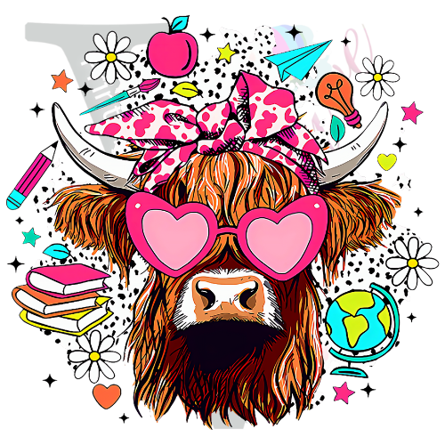 School - Teacher Cow and Sunglasses