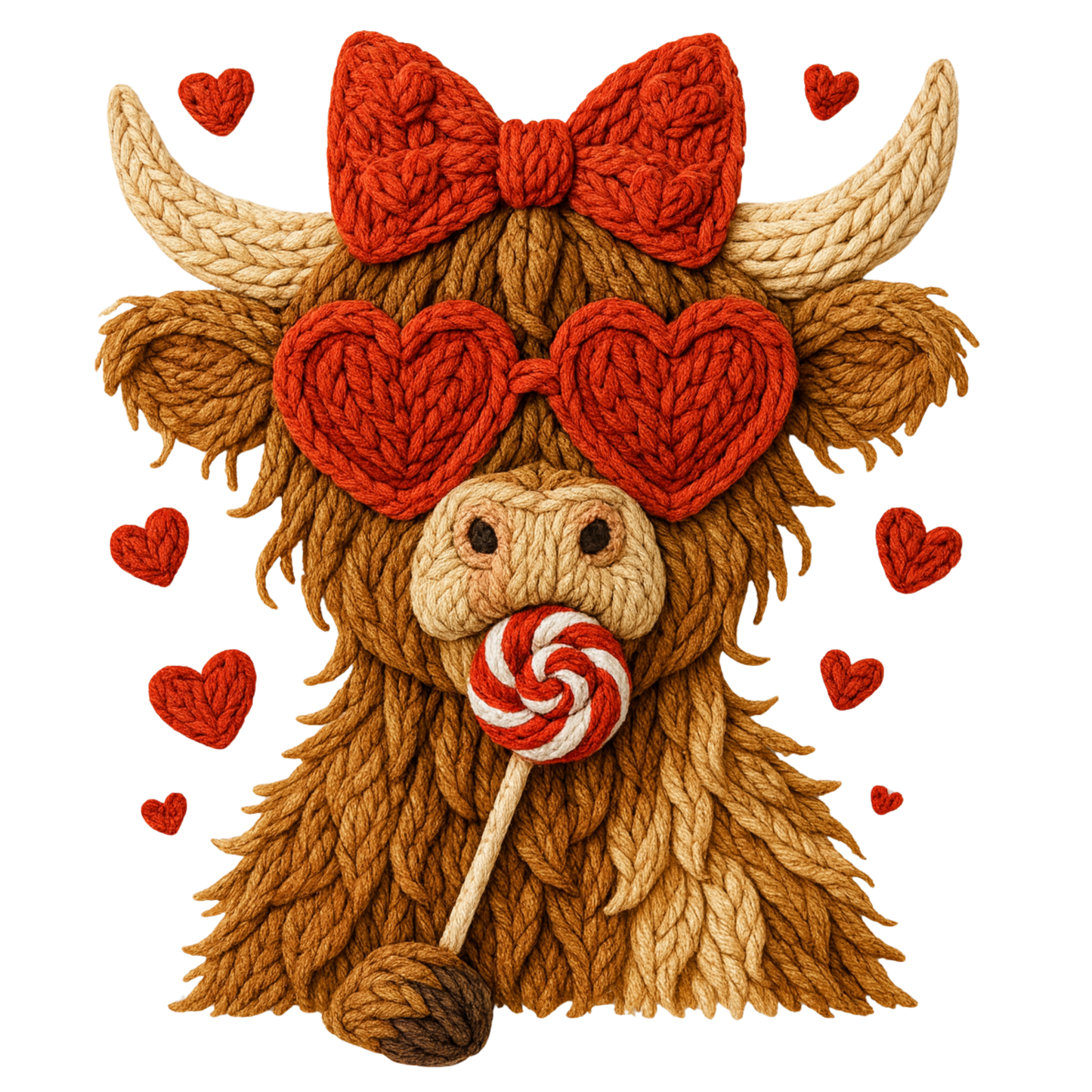 Yarn Crochet Highland Cow