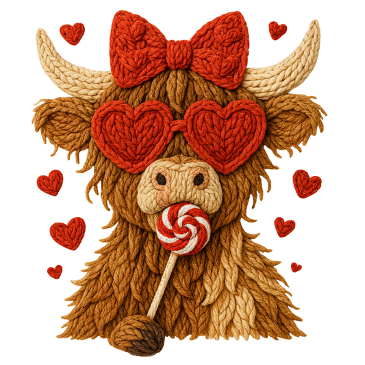 Yarn Crochet Highland Cow